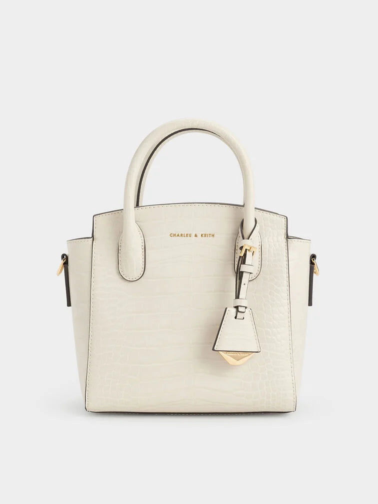 Mirabelle Structured Top Handle bag - Ivory